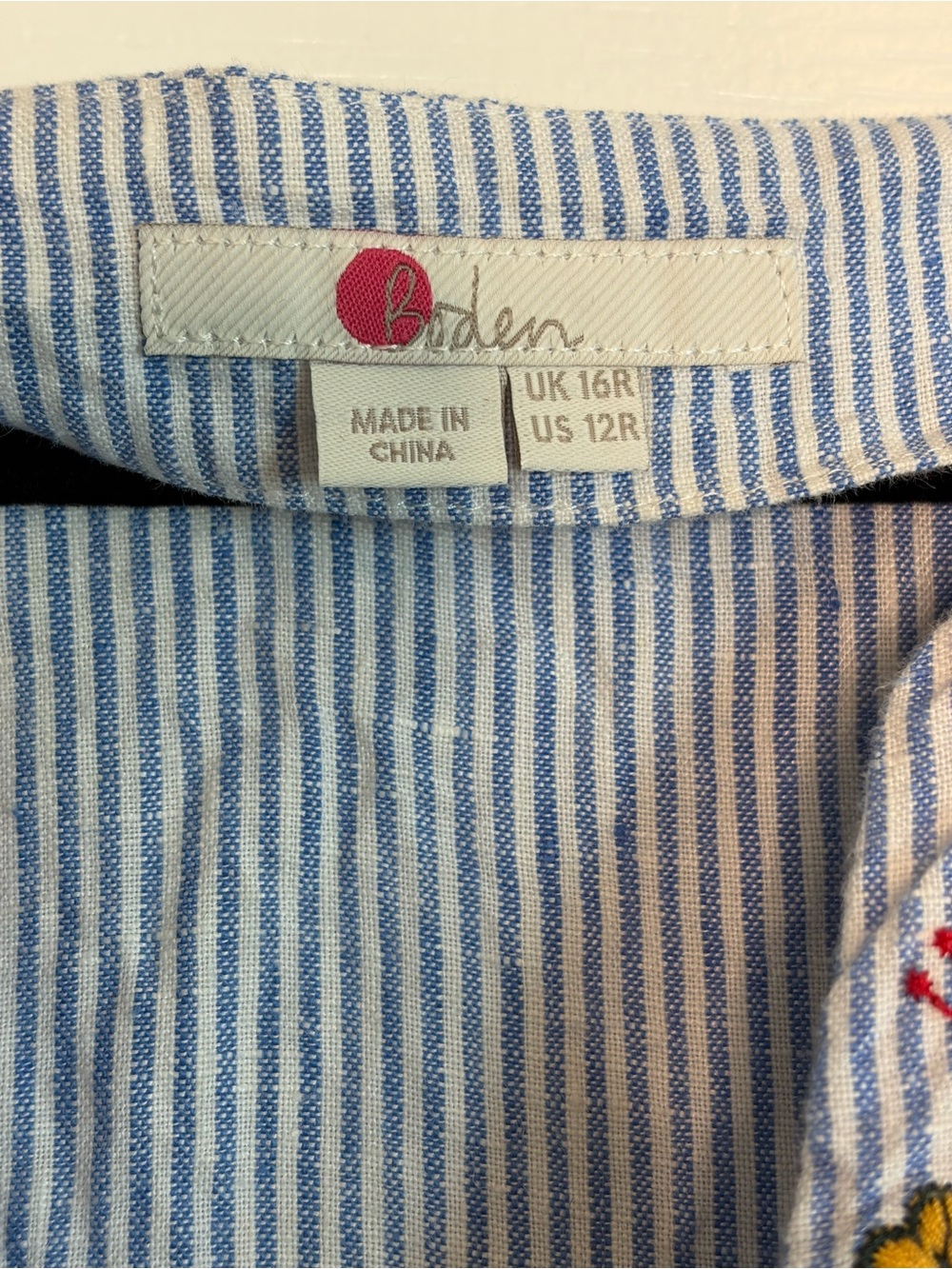 Boden Bea Linen Mini Dress with Multicolor Floral Embroidery - Picture 5 of 8